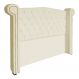 Cabeceira Sienna Casal Queen Luxo Suede Marfim