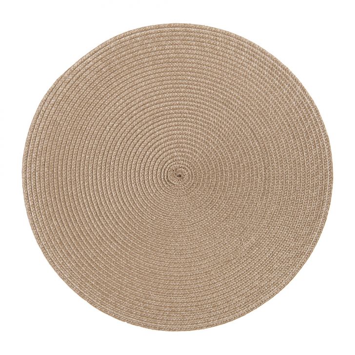 Jogo Americano Redondo Luna Bege