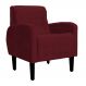 Poltrona Decorativa Luiza Para Sala Suede Bordô - DS Estofados