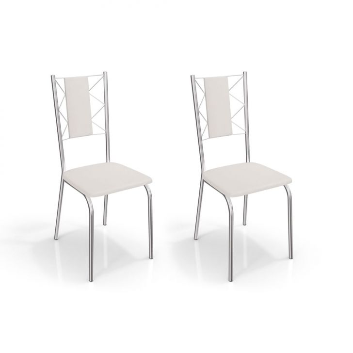 Conjunto com 2 Cadeiras Lisboa Branco