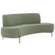 Sofá Orgânico 02 Lugares 150cm Argos Pés Ouro Fosco Linho Verde - Nexta Casa