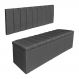 Kit Cabeceira Painel e Calçadeira Baú Casal 1,40m Londres Suede Cinza Dal Poz Estofados