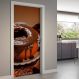 Adesivo de Porta Confeitaria Bolo de Cenoura com Cobertura de Chocolate-73X210Cm