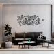 Quadro Escultura Gravidade Poligonal H 120x55 Preto