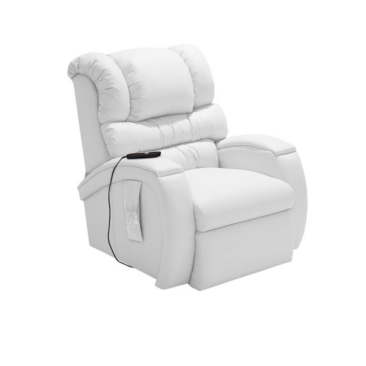 Image of Poltrona Reclinável Imperial Motorizada Revestimento Sintético Branca PLA-MO895UP98AQNMOB