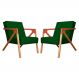 Kit 02 Poltronas Decorativa Monalisa para Sala Pequena Suede Verde