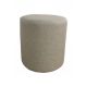 Puff Redondo Não é Segredo Linho Palha Pé Fixo 40x45 NSPR08L-F