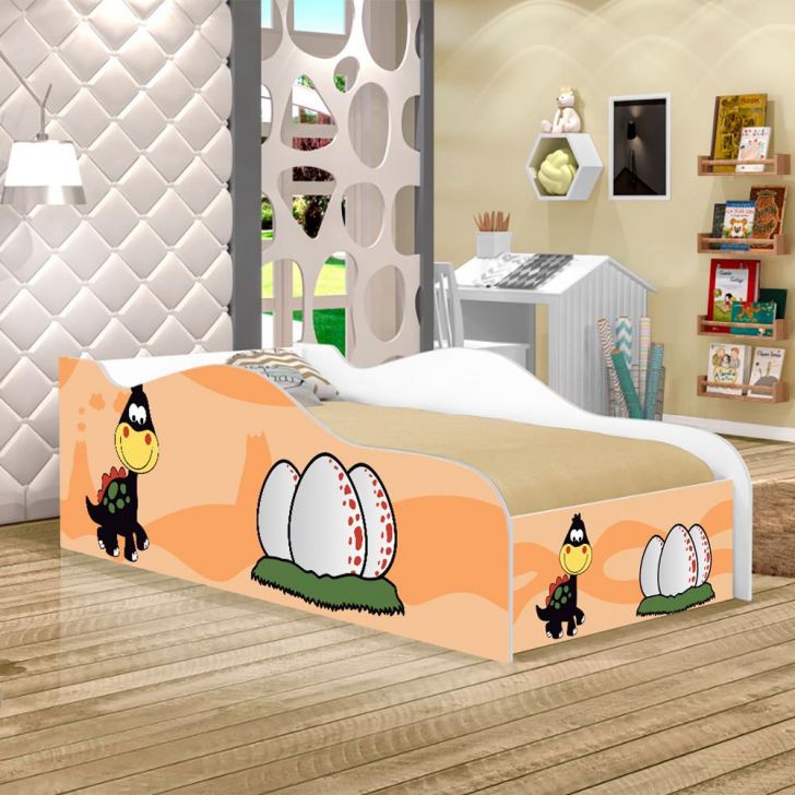 Mini Cama Fun Dinossauro Bebê Infantil Com Colchão