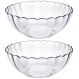 Conjunto 2 Tigelas Saladeiras Redondas 3 Litros Bowls De Vidro Bella Marinex