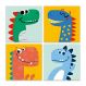 Kit 4 Quadros Dino Dinossauros Infantil Quarto Menino Mdf