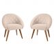 Conjunto Poltrona Decorativa Maricá Linha Bege