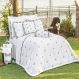 Jogo de Cama King Bordado 200 fios Mondrean Branco Vilela Enxovais 4 peças