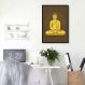 Quadro Buda Meditando 60x43 Caixa Preto