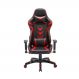 Cadeira Gamer Pelegrin em Couro PU Reclinável PEL-3003 Preta e Vermelha