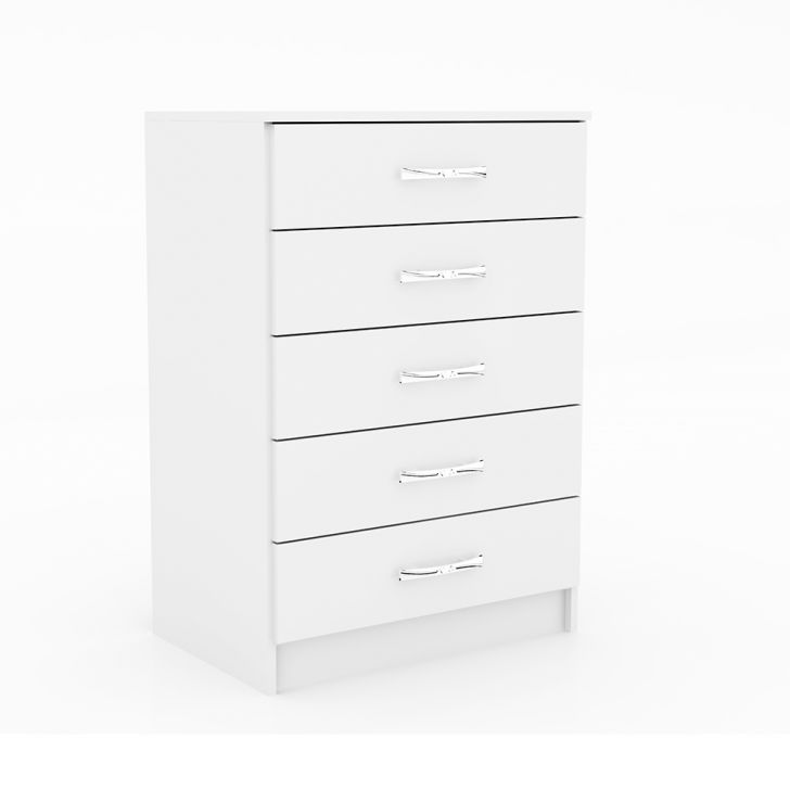 Cômoda Perséfone 5 Gavetas Evidência Branco