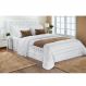 Edredom Queen 200 Fios Realeza Tafetá Branco Casaborda 3 peças
