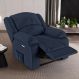 Poltrona do Papai Reclinável Sala de Cinema Madrid Elétrica Touch Massagem USB PU Azul G23