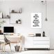 Quadro Frase Do More 100x70 Filete Branco