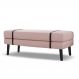 Banco | Banqueta Estofado Viena 1,40m Suede Rosa Bebe - Inova Decorações
