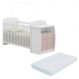 Berço Cômoda com Colchão Incluso Colinho de Mãe Multimóveis FG2951 Branco/Rosa