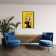 Quadro Mulher Negra Head Flowers 86x60 Caixa Marrom