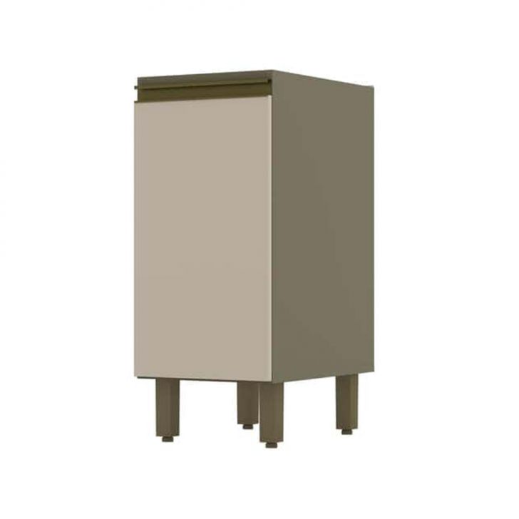 Balcão De Cozinha Évelin 1 Porta Duna E Cristal 40 Cm