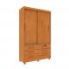 Guarda-Roupa Solteiro Chicago II 2 Portas 6 Gavetas Cinamomo