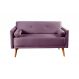 Namoradeira Sofá 2 Lugares Luma - Veludo Roxo