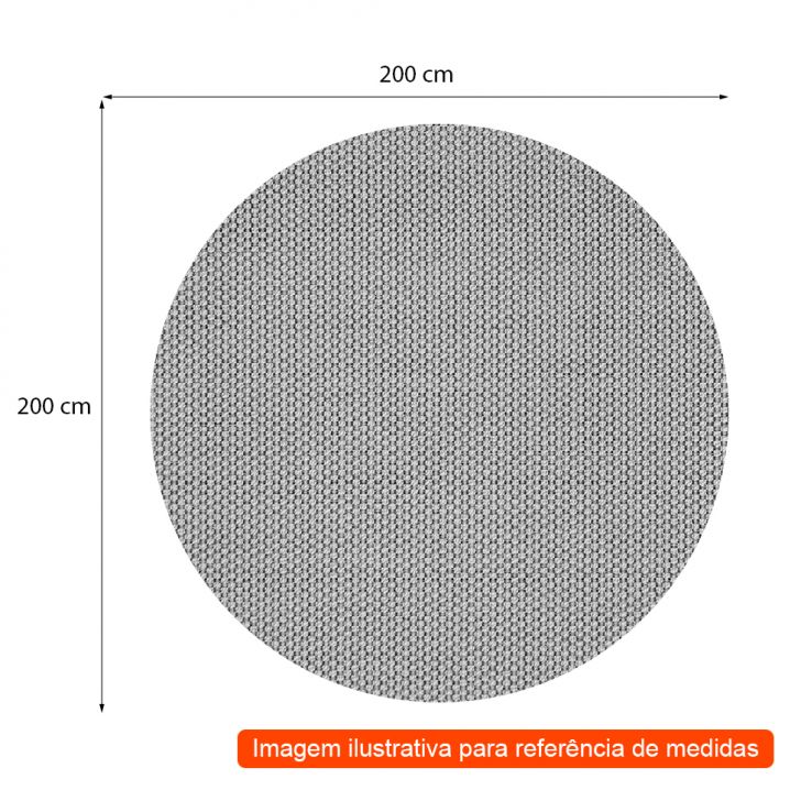 Tapete Petraia II Redondo Polipropileno 200 X 200 cm Marrom