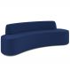 Sofá 3 Lugares Sala de Estar Cancún D02 Veludo Azul Marinho 210 cm C-287 - Lyam Decor