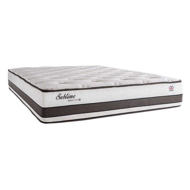 Image of Colchão King Sublime Mola Maxspring (30x193x203) Branco E Marrom PLA-HE037MA88CZVMOB