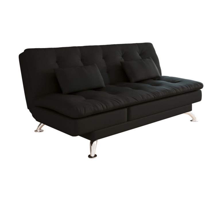 Sofá-Cama Casal 3 Lugares Amanda Preto