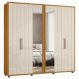 Guarda Roupa Casal 250cm Com Espelho Vibe Off/Cinamomo Z10 - Mpozenato