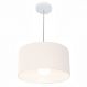 Pendente Cilíndrico Md-4031 Cúpula em Tecido 40x21cm Branco - Bivolt