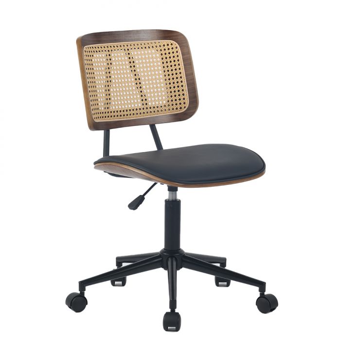 Cadeira de Escritório Gitatória  Secretária Hazel Nogueira e Preto