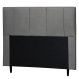 Cabeceira Donna Para Cama Box King 193 cm Suede Cinza - D'Rossi