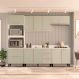 Image of Cozinha Completa com Tampo Amara 10 Portas 4 Gavetas Verde e Branca MO895CL88PSLMOB