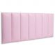 Cabeceira Casal Estofada Para Cama Box Kit 7 Placas Adesivas - Modelo Reta Courino Rosa