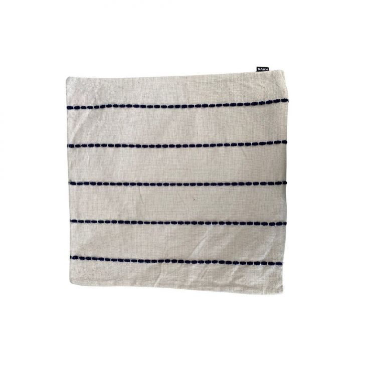 Almofada Toulon I Jacquard Azul Marinho e Cru 45x45 cm