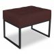 Puff Lisa Suede Marsala Base Metálica Industrial Preto - Pallazio