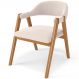 Cadeira de Jantar e Estar Living Estofada Nadja L02 Suede Bege - Lyam Decor