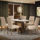 Conjunto Sala de Jantar Madesa Patricia Mesa Tampo de Vidro com 6 Cadeiras - Rustic/Branco/Imperial