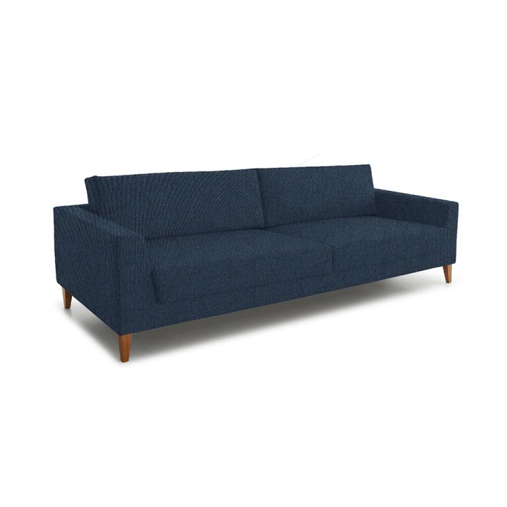 Sofá 4 Lugares Benjamin Linho Azul 260 Cm