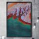 Quadro Decorativo Arte Abstrata Pintura Tons Quentes-34x49Cm