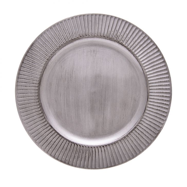 Sousplat Galles Radial Prata