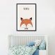 Quadro Infantil Didático Raposa 86x60 Caixa Preto