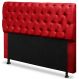Cabeceira Casal Queen 160cm Para Cama Box Paris Suede Vermelho - DS Estofados