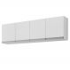 Armário Aéreo Andréia 160cm 4 Portas Branco - AJL Móveis