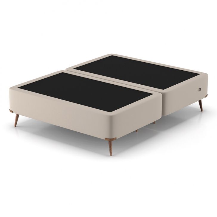Base Para Cama Box King Com Entrada Usb Night (45x193x203 Cm) Suede Bege