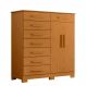 Cômoda Quarto Verona com 8 Gavetas e 2 Portas com Cabideiro Cinamomo